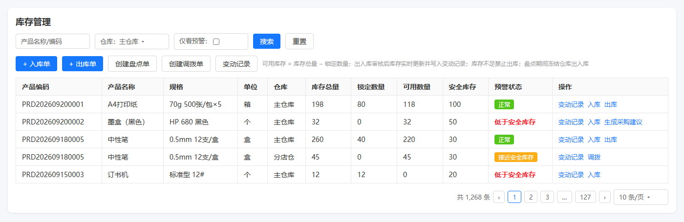 库存管理